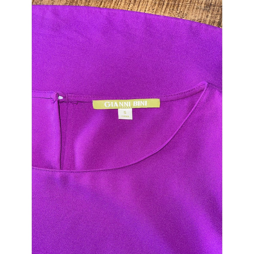 Womens Gianni Bini Purple Cold Shoulder Flutter Sleeve‎ Spring Summer Dress S - Picture 6 of 8